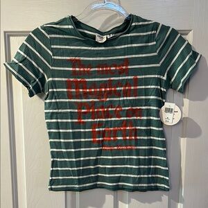 Junk Food Clothing Green Striped Kids Shirt Disney